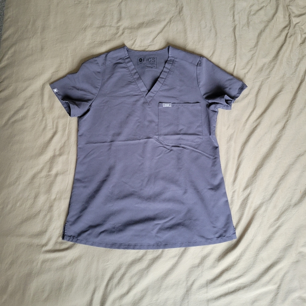 Figs - Women's Catarina One-Pocket Scrub Top - Charcoal XS